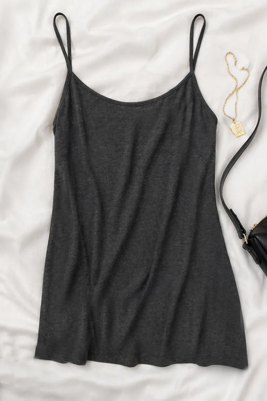 Adjustable Strap Cami in Charcoal