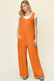 Textured Sleeveless Wide Leg Jumpsuit - Multiple Color Options