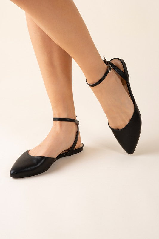 The Linden Ankle Strap Flats