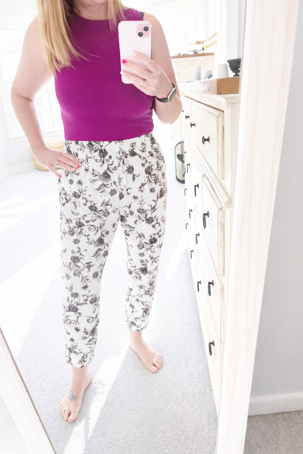 Floral Drawstring Joggers