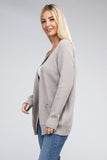 Melange Open Front Sweater Cardigan - Multiple color options