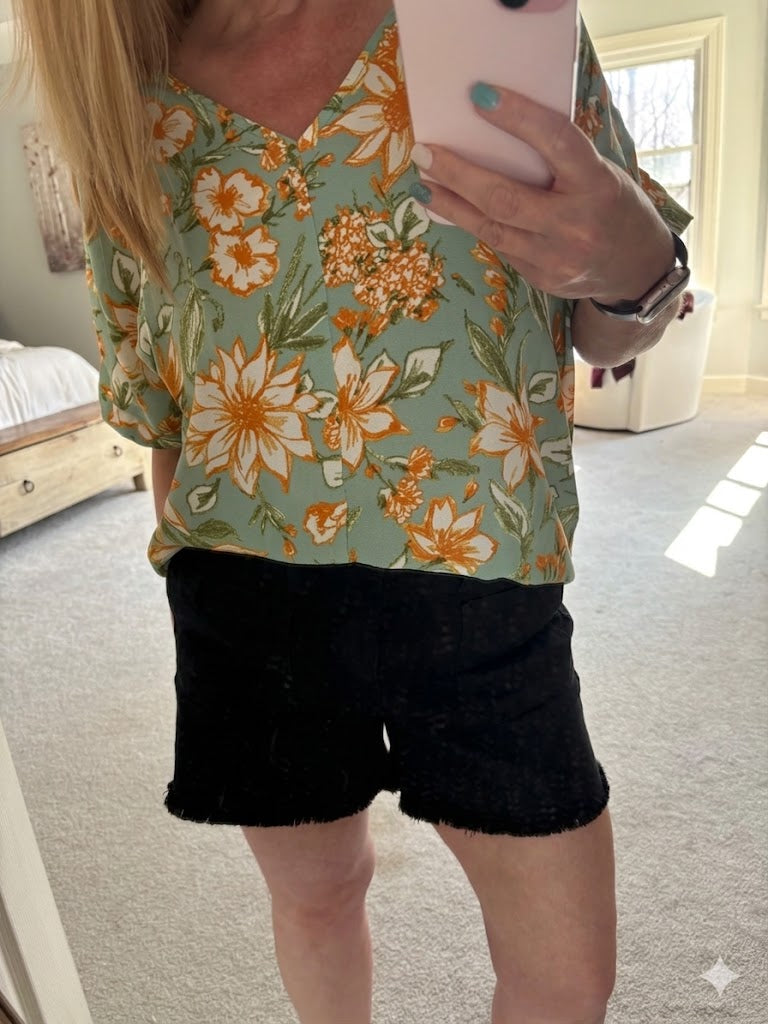 Hawaiian Floral Top