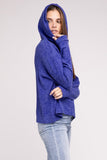 Hooded Brushed Melange Hacci Sweater - Multiple Colors Available