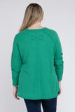 Plus Melange Baby Waffle Long Sleeve Top - Multiple Colors Available