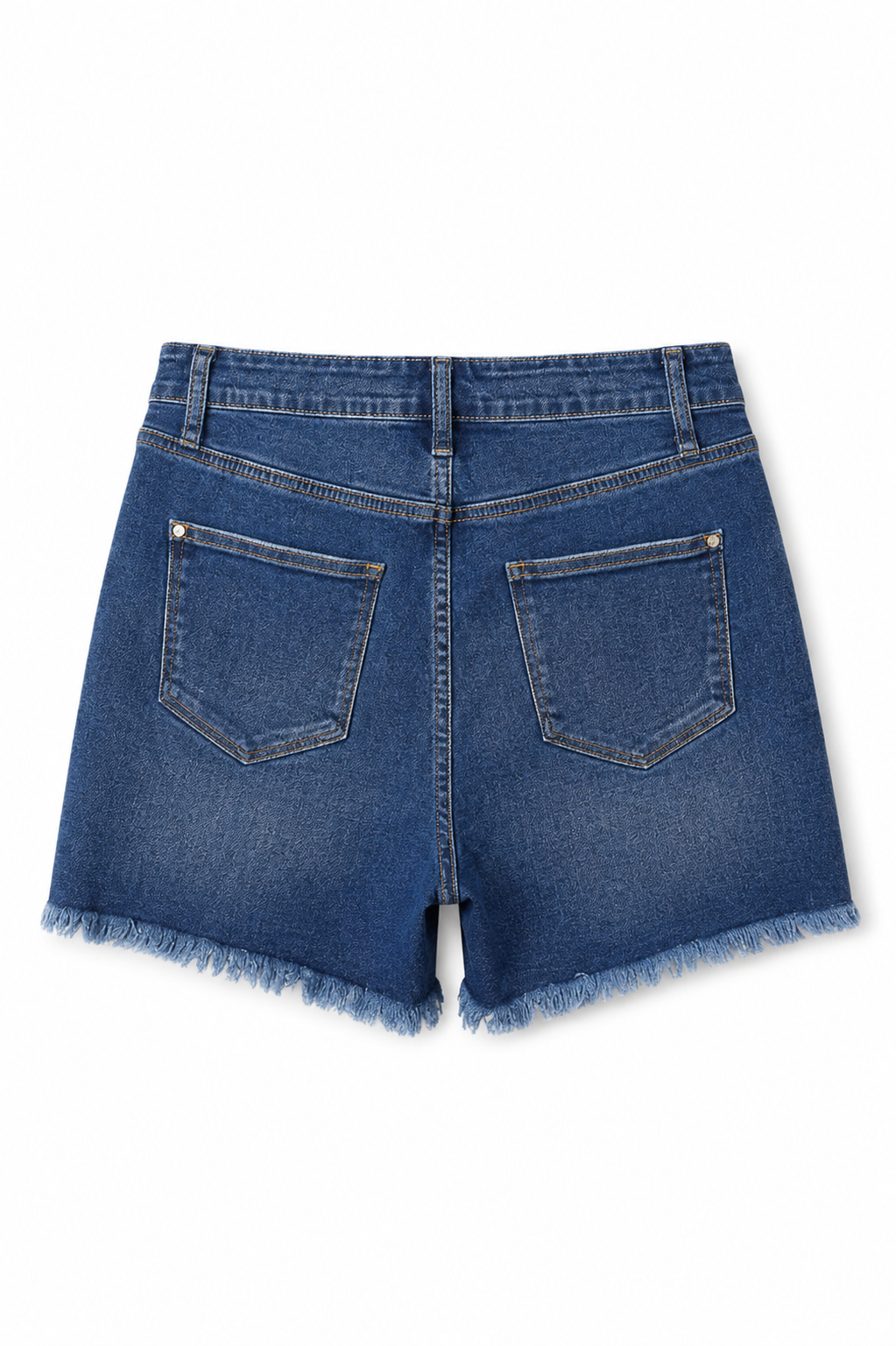 Dark Wash Distressed Shorts