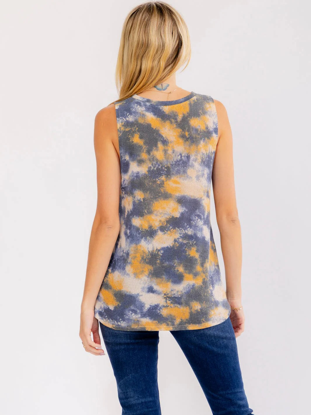 Tie Dye Print Sleeveless Top