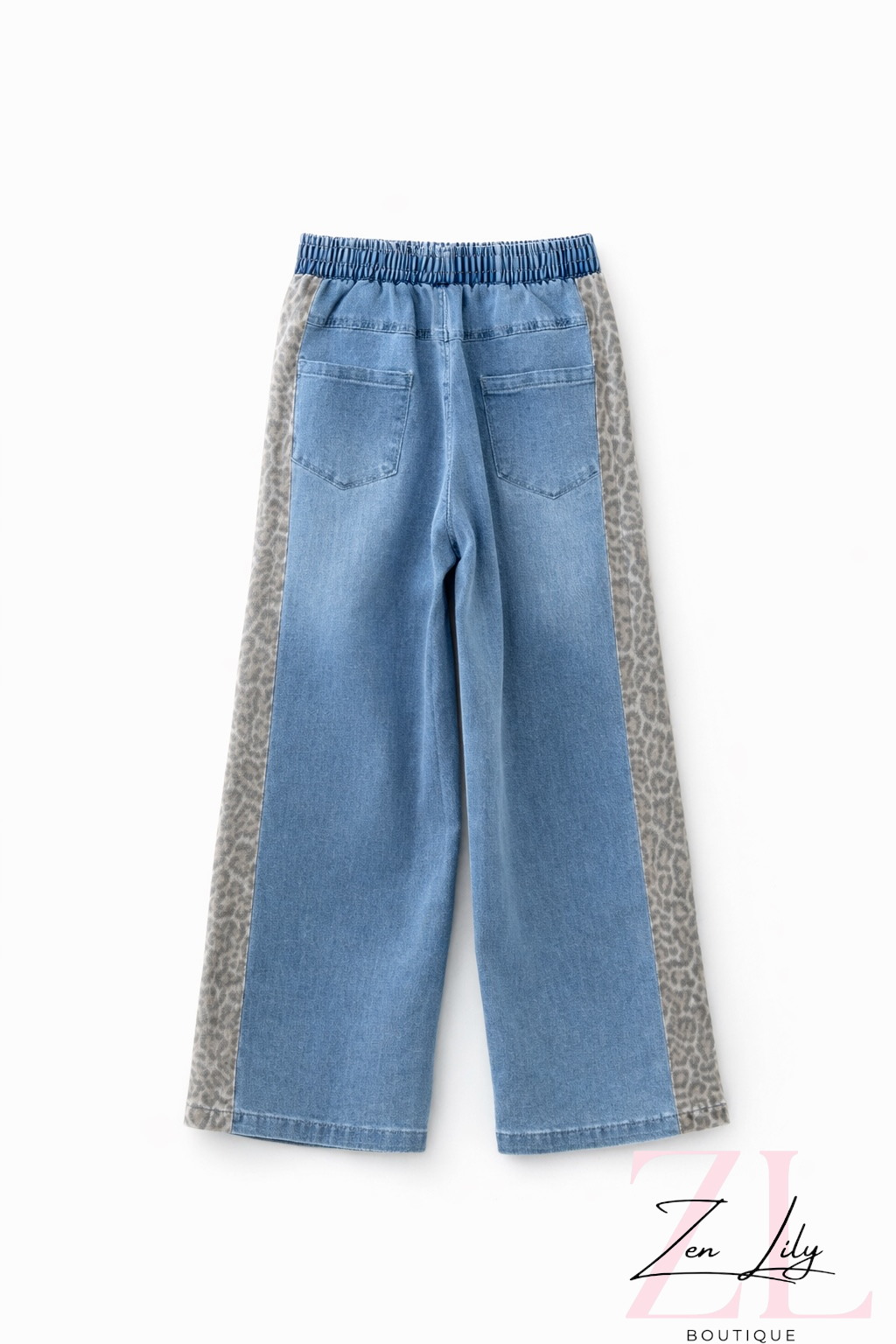 Leopard Side Panel Jeans