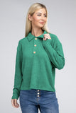 Brushed Melange Hacci Collared Sweater - 5 Color Options