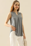 Ninexis Notched Sleeveless Top-multiple options