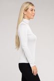 Ribbed Turtle Neck Long Sleeve Top - 2 color options