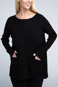 Viscose Front Pockets Sweater - 6 Color Options