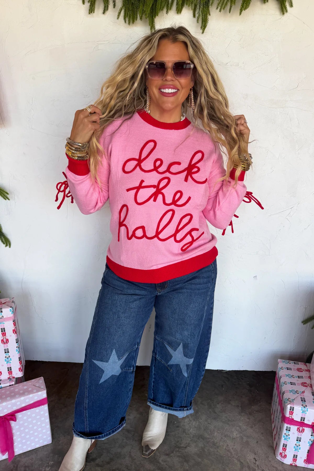 Deck The Halls Bow Sweater - 2 Options