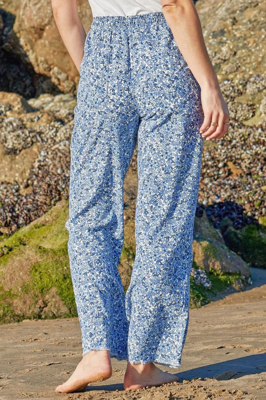 Printed Linen Pants