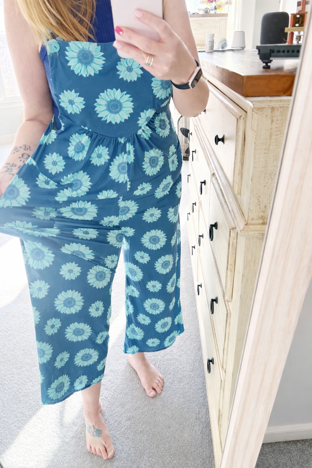 Sunflower Cropped Overalls