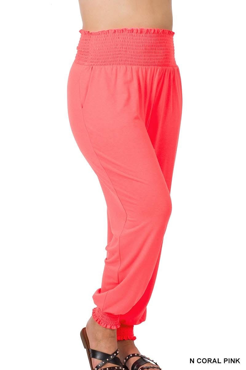 Smocked Joggers