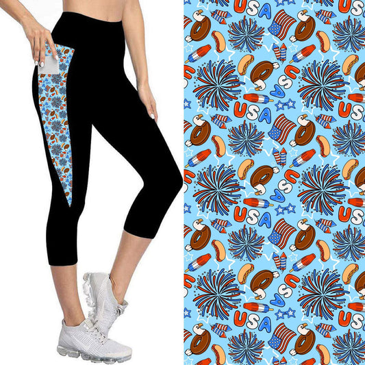 Summer Block Party Capri Leggings