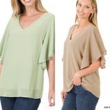 Double Layer Chiffon Top