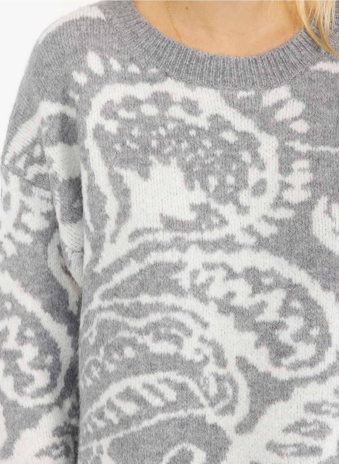 Printed Knit Sweater