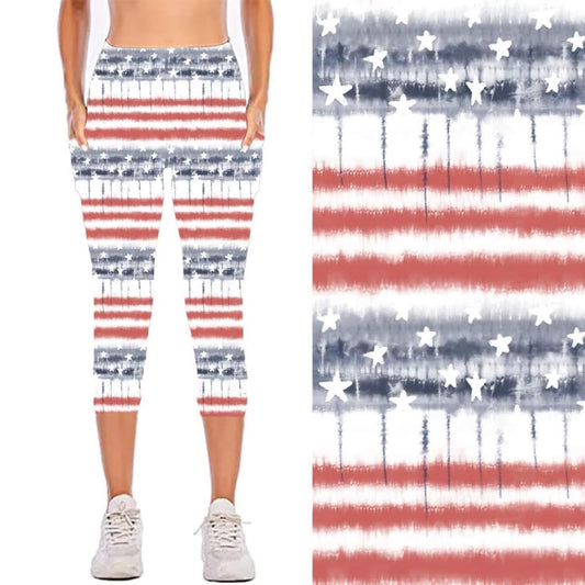 Stars & Stripes Capri Leggings