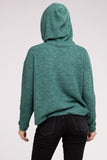 Hooded Brushed Melange Hacci Sweater - Multiple Colors Available