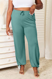 Soft Rayon Drawstring Waist Pants with Pockets - Multiple Color Options