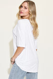 Bamboo V-Neck Drop Shoulder Tee - Multiple Color Options