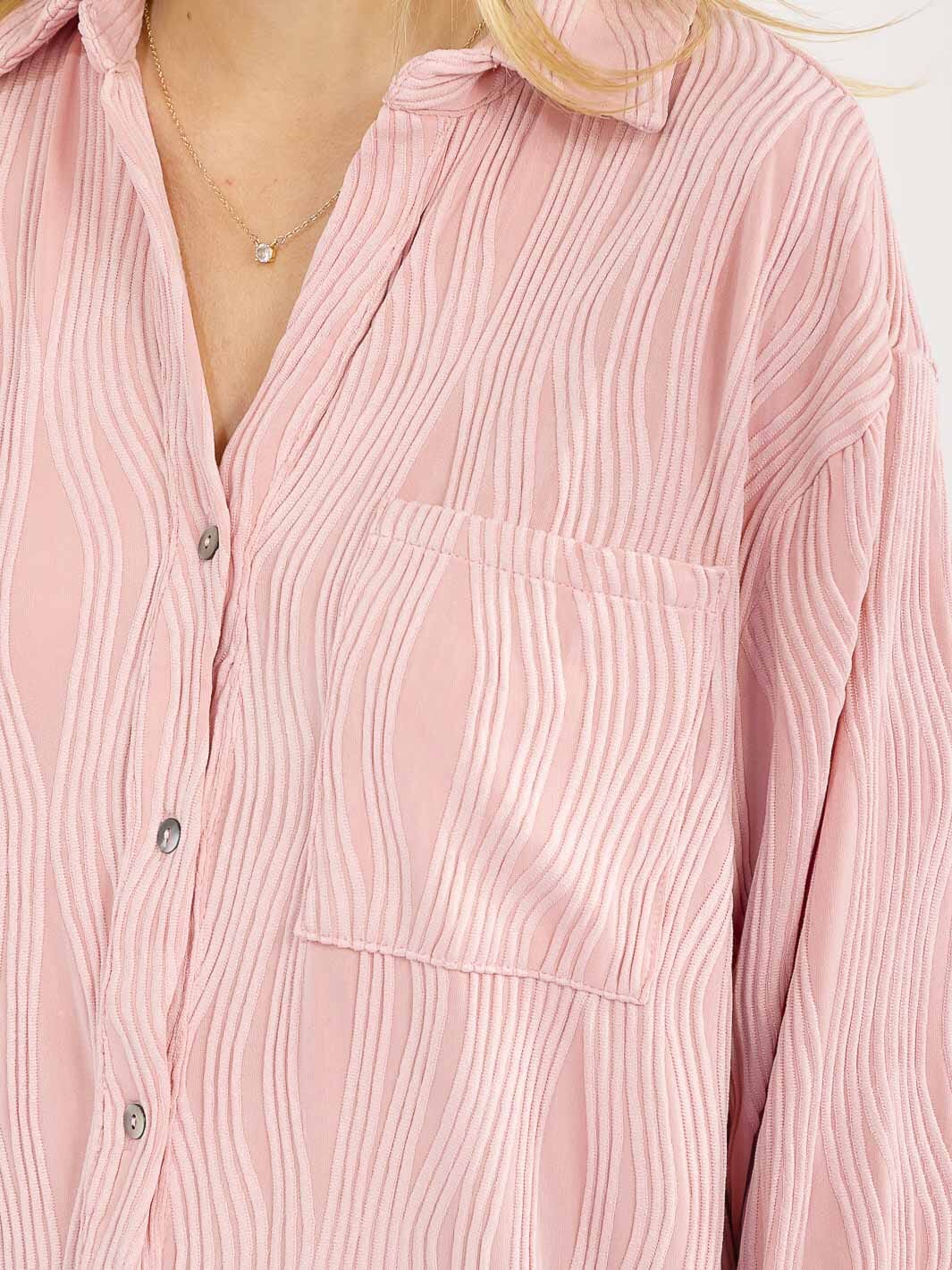 Button Up Top in Pink