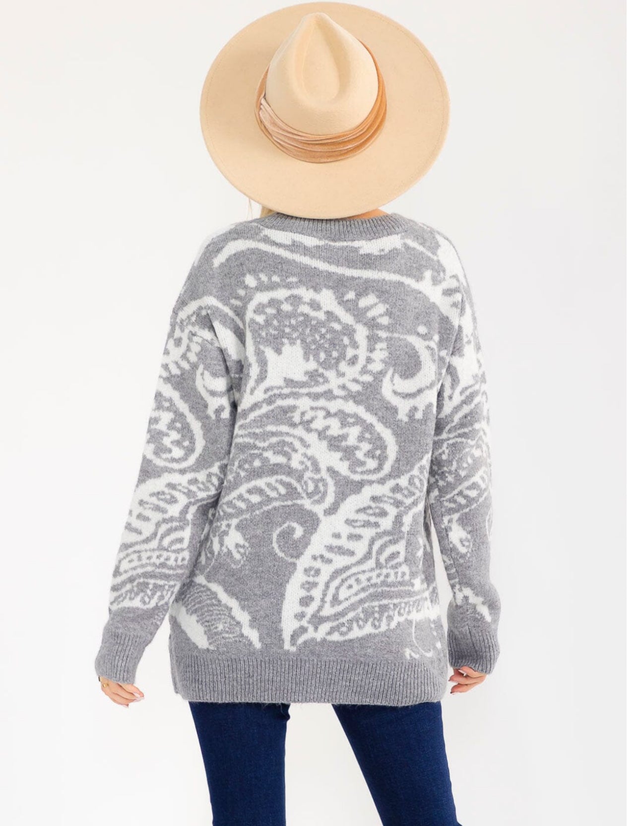 Printed Knit Sweater