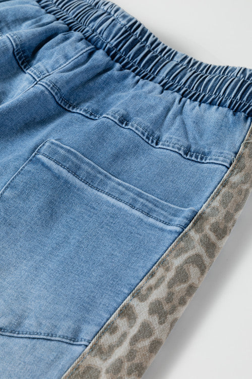 Leopard Side Panel Jeans