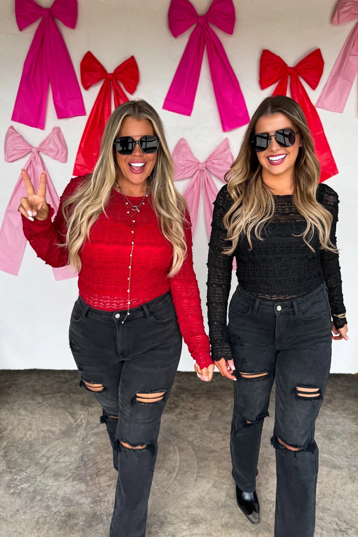 *Preorder-Long Sleeve Rosalie Lace Top-Multiple Options