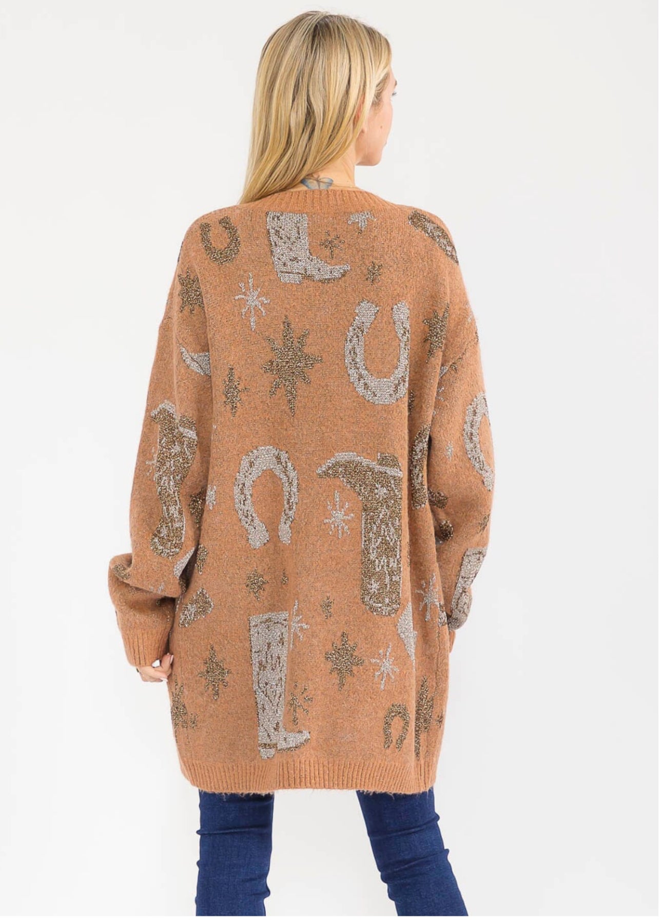 Shimmering Western Cardigan
