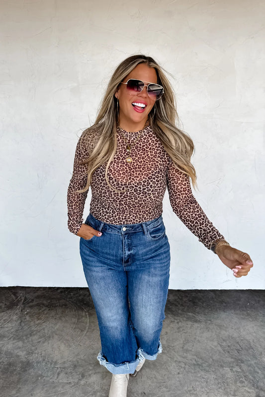Preorder - Camo & Cheetah Dress It Up Mesh Top