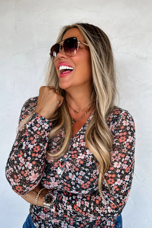 *Preorder-Annie V Neck Mesh Top - Multiple Colors