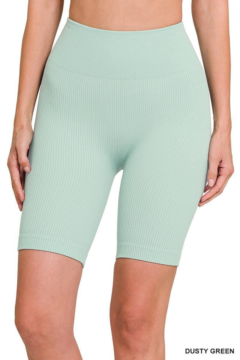 Ribbed Bike Shorts - Multiple Color Options