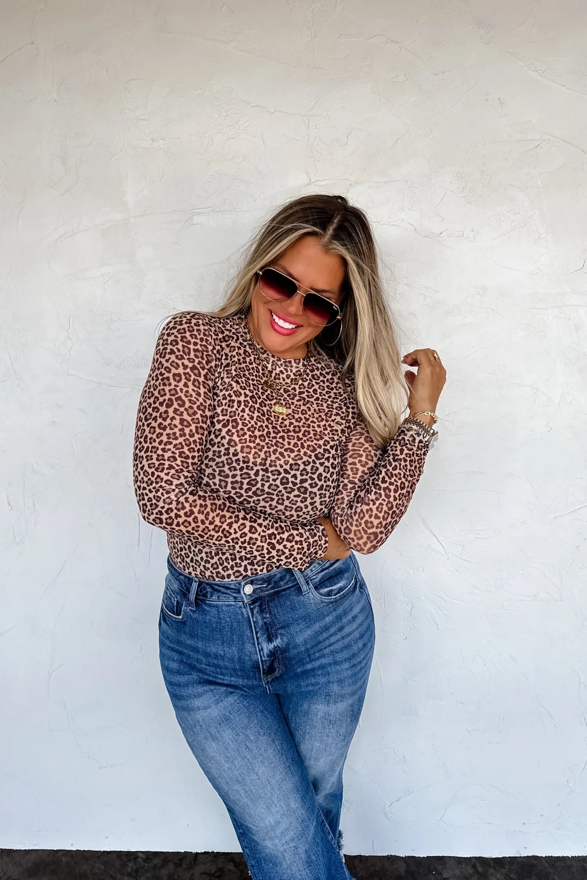 Preorder - Camo & Cheetah Dress It Up Mesh Top