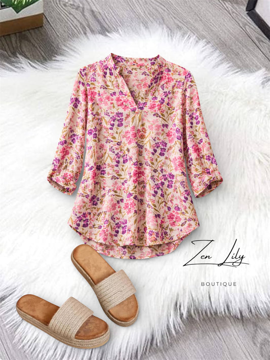 Lizzy in Taupe Floral