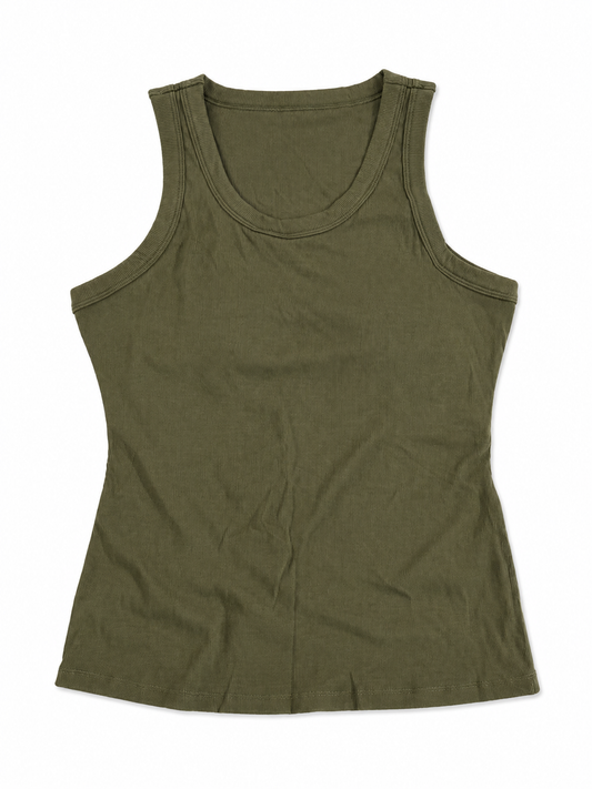 Built in Bra Tank in Olive