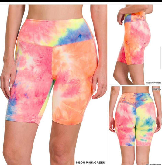 Tie Dye Microfiber Bike Shorts