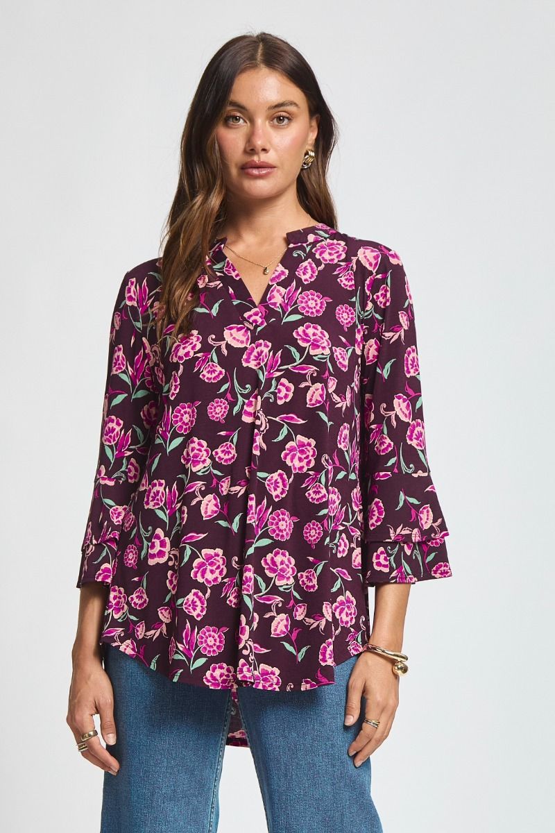 Lizbell in Eggplant Floral