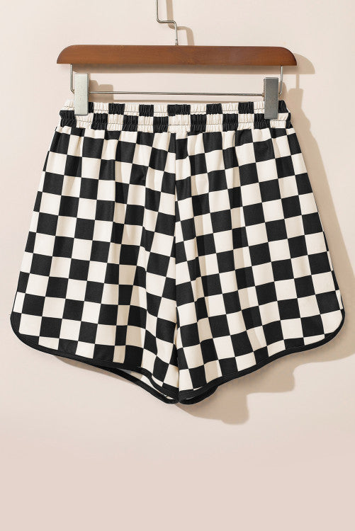Checkered Shorts in Black