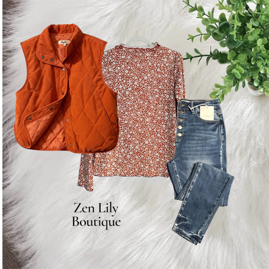 Corduroy Puffer Vest