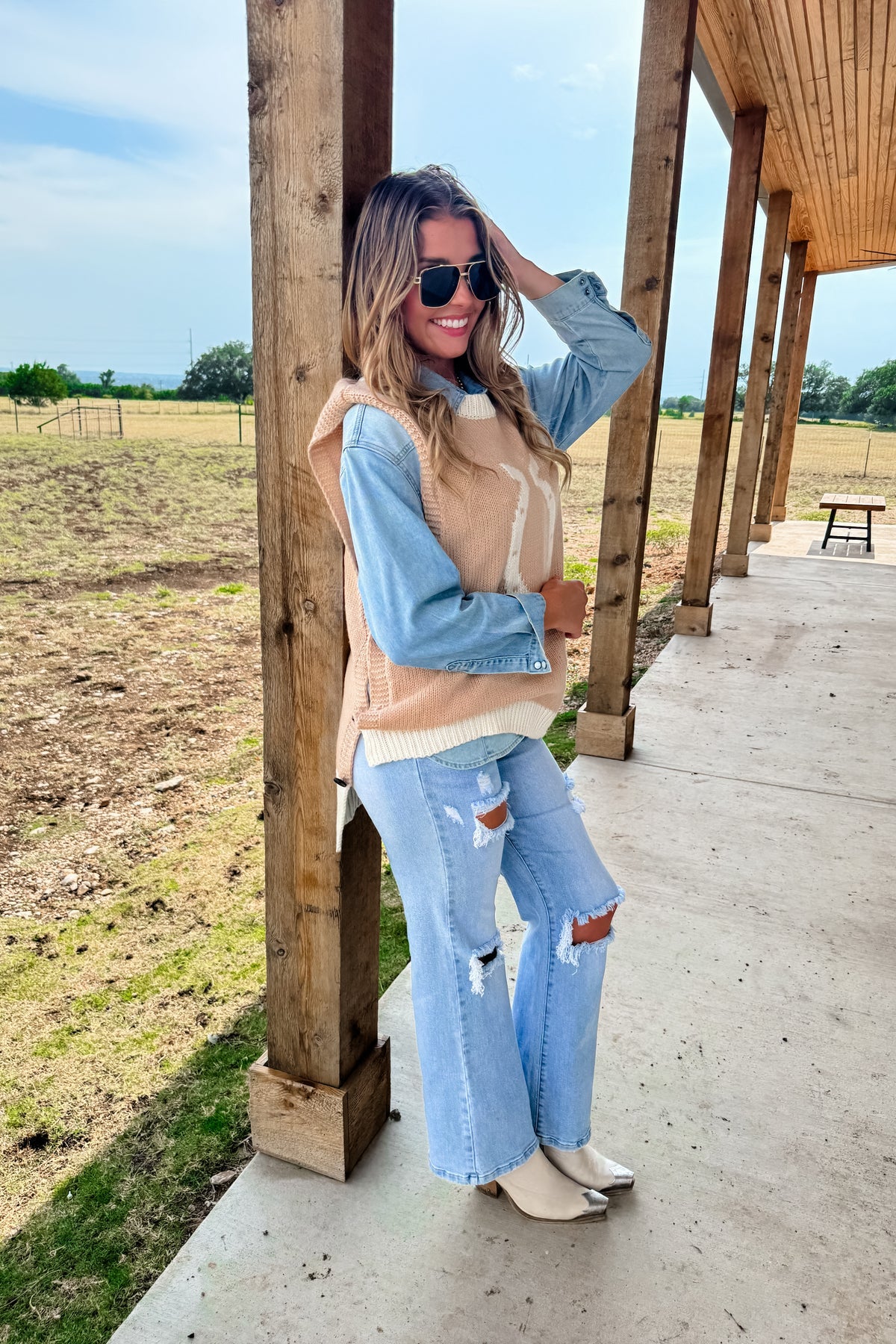 *Preorder-High Class Country Sweater Vest - 3 Color Options