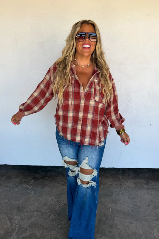 Mountain Morning Plaid Shacket - 2 Color Options