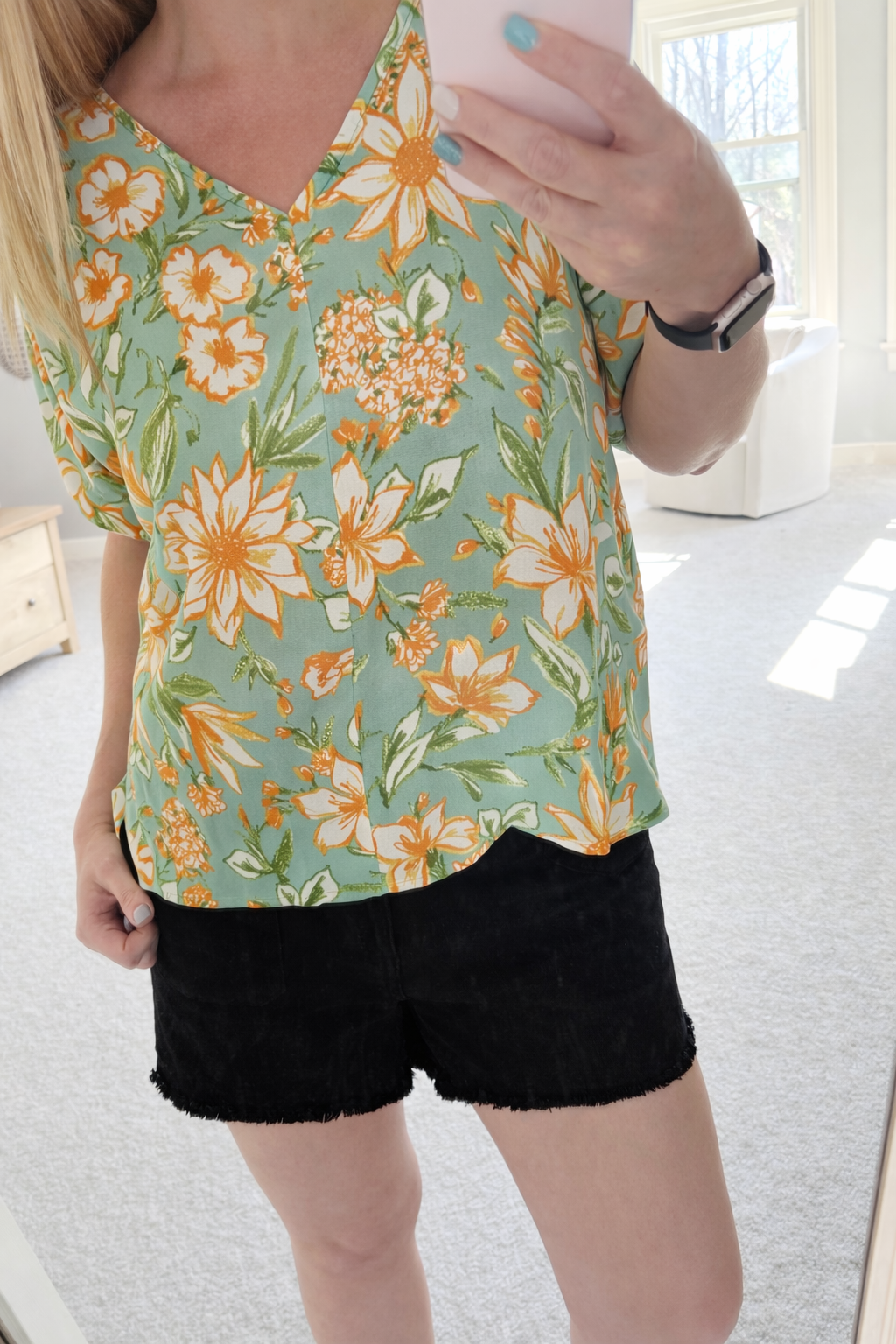 Hawaiian Floral Top