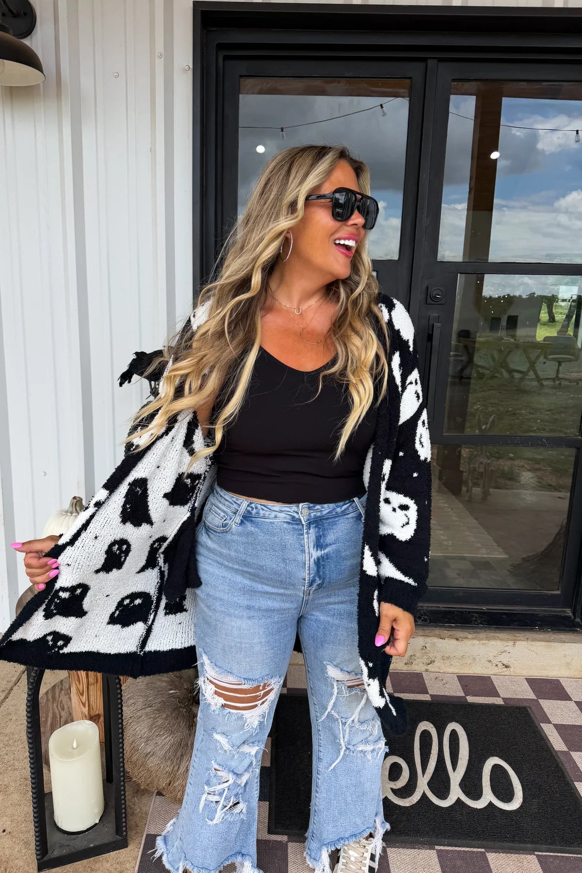 Boo Crew Reversible Cloud Cardigan - Multiple Print Options