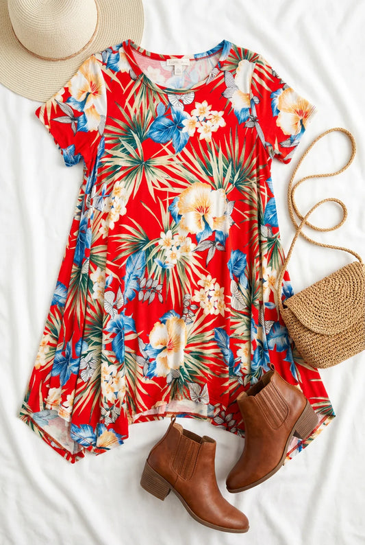 Tropical Floral Tunic