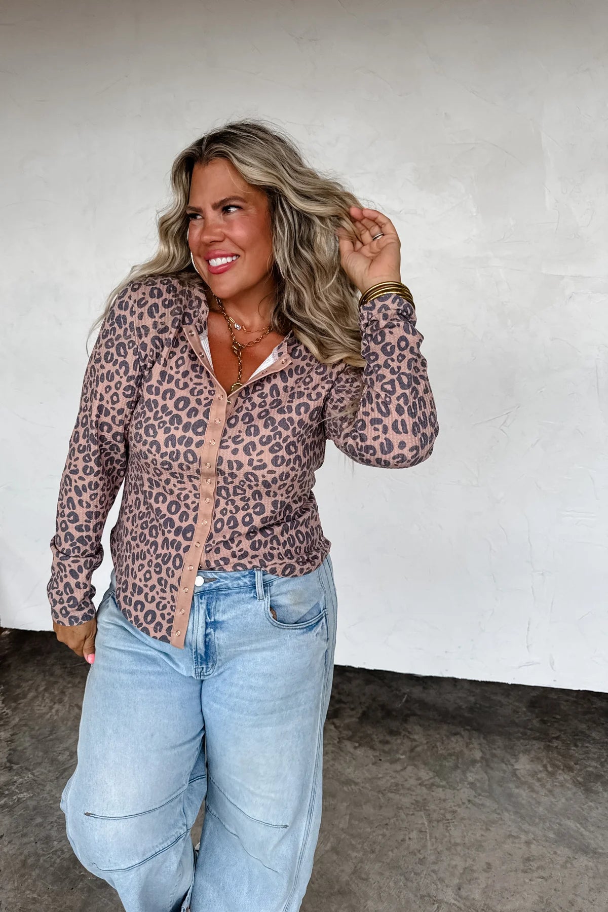 *Preorder-Kori Snap Button Waffle Top - 4 Options