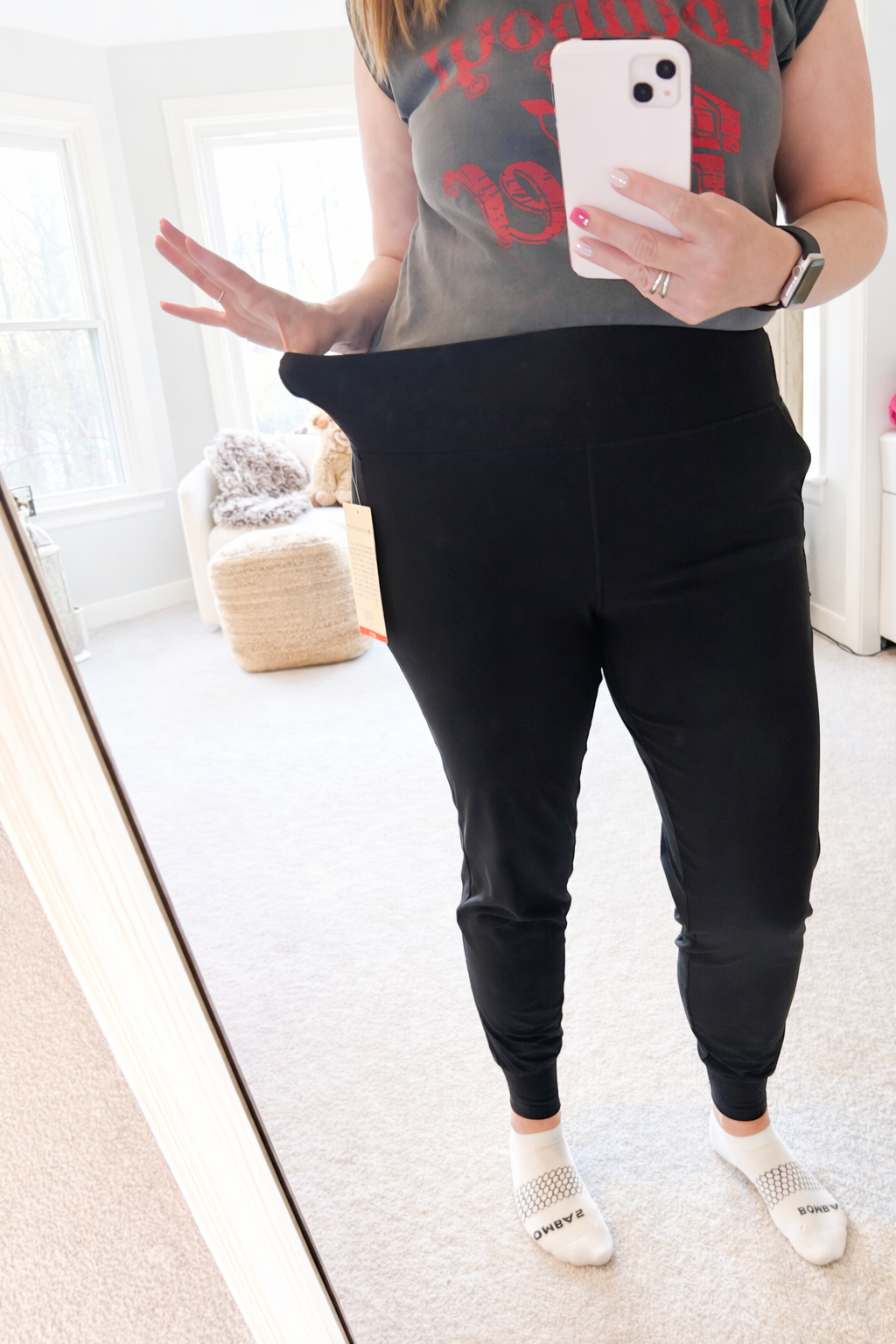 Yoga Waistband Active Joggers in Black