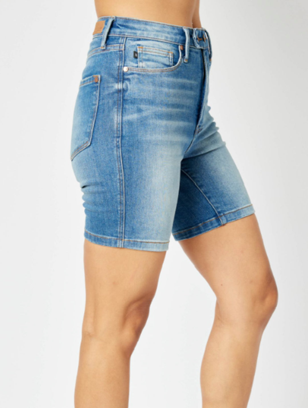 Judy Blue Tummy Control Double Button Bermuda Shorts
