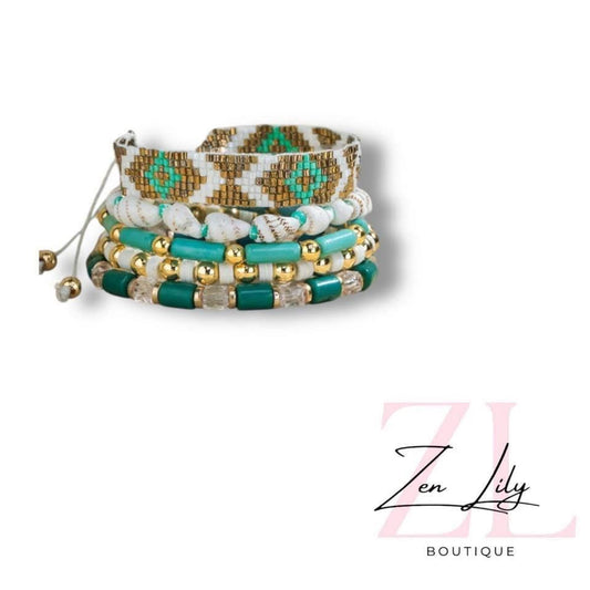 Shell & Seed Bead Stack